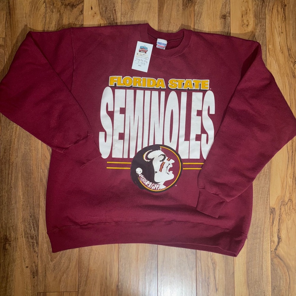 True-Fan Florida State Seminoles Sweatshirt Mens‎ XXL Vintage 90s USA